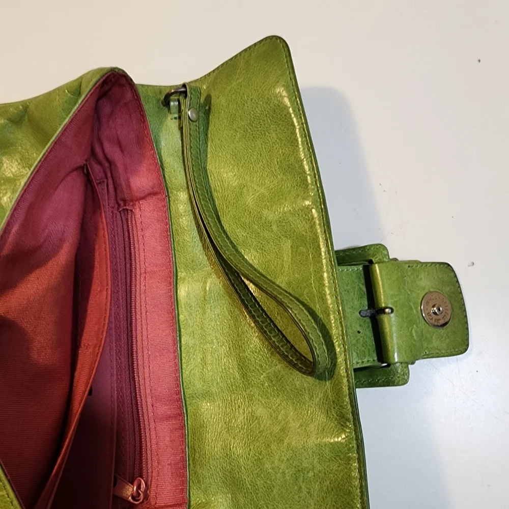 HOBO International Green Leather Clutch with Buckle - Picture 11 of 11